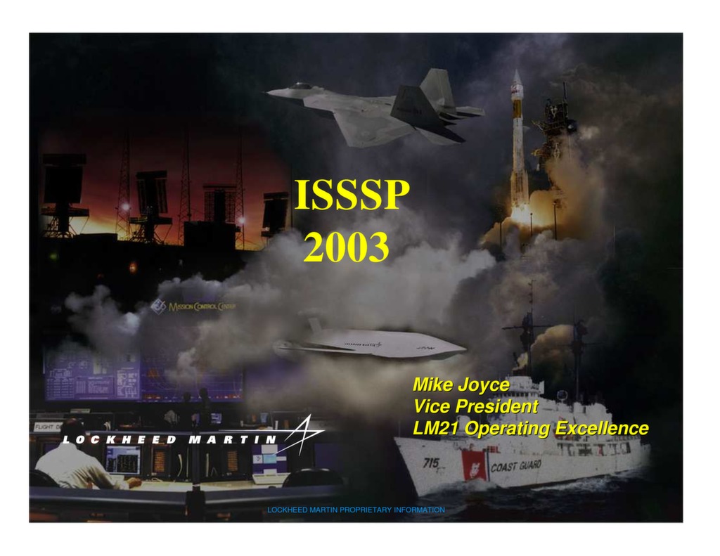Operations Excellence at Lockheed Martin — ISSSP for Lean Six Sigma