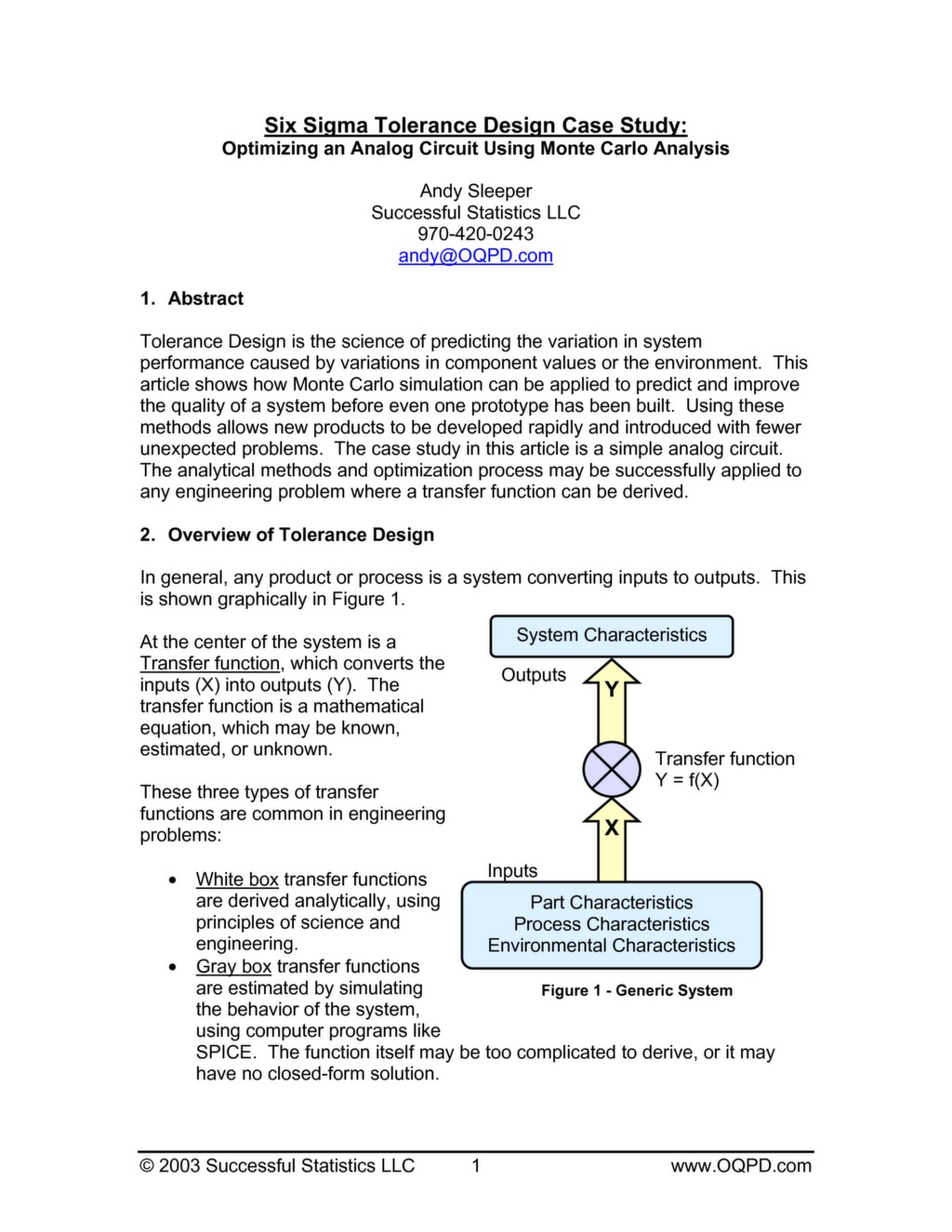 Optimizing an Analog Circuit Using Monte Carlo Analysis — ISSSP for ...