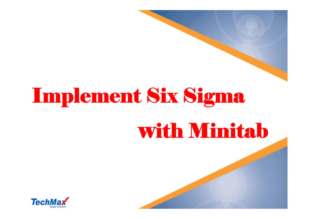 Implement Six Sigma with Minitab — ISSSP for Lean Six Sigma