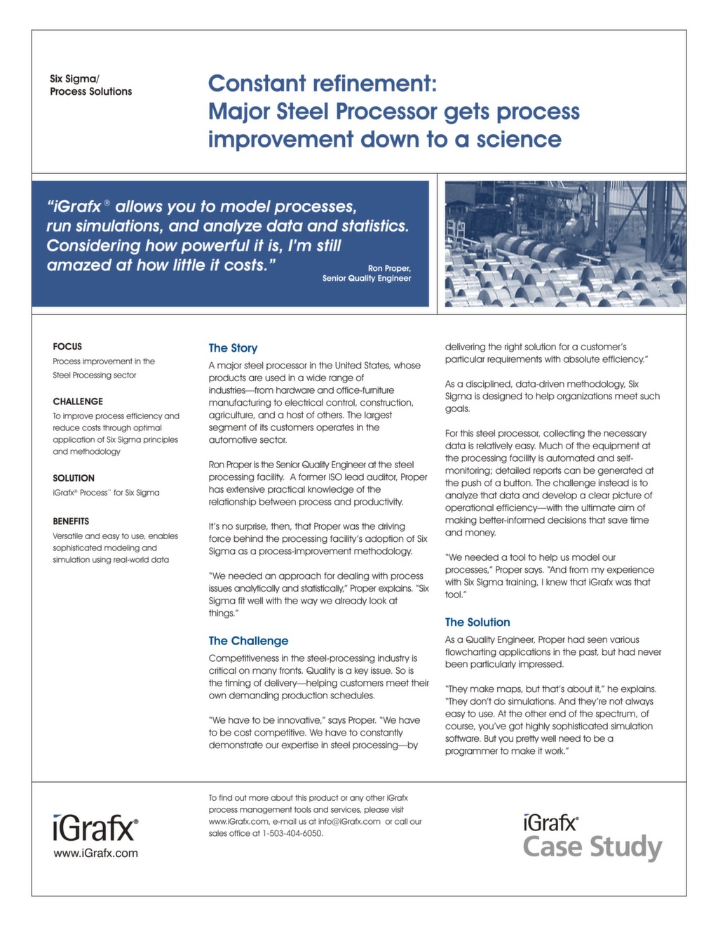 Constant Refinement: Major Steel Processor gets Process Improvement ...