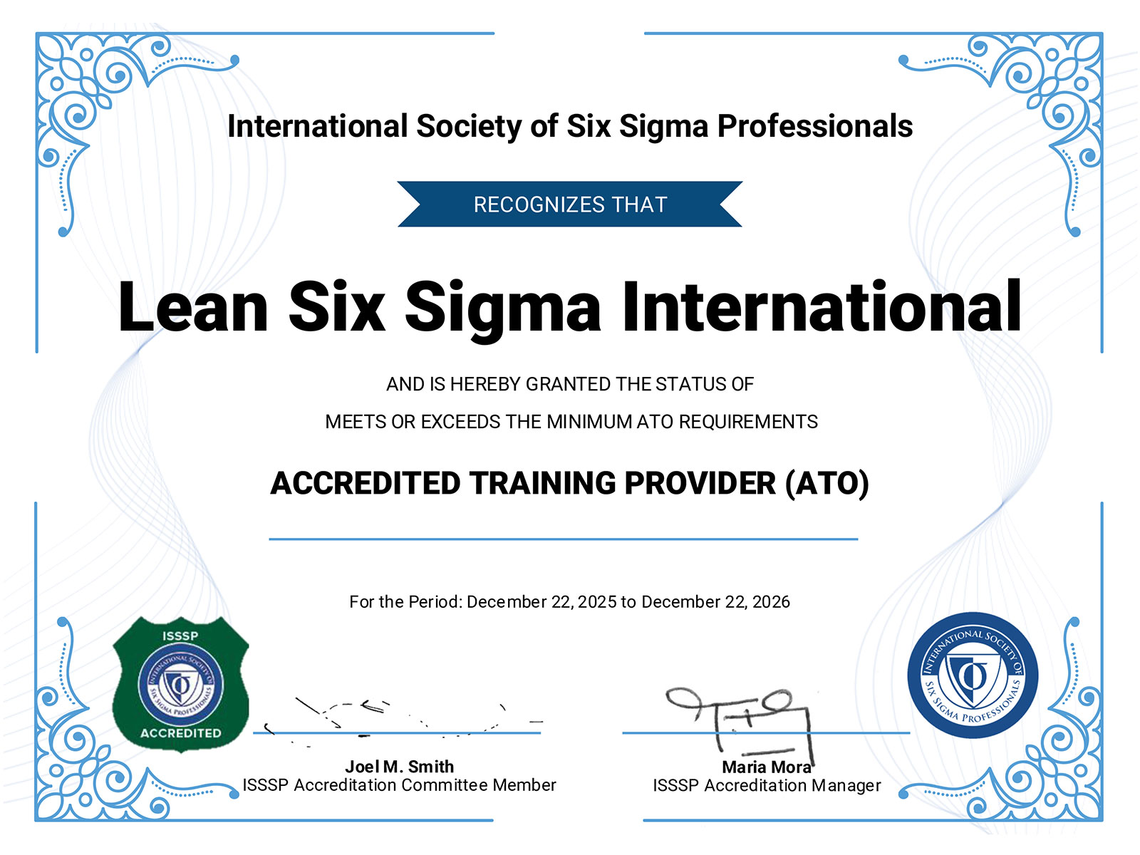 International Lean Six Sigma — ISSSP for Lean Six Sigma