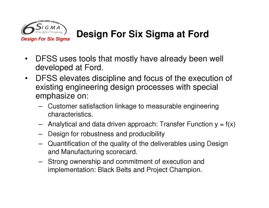 Presentation Automotive Engine Design at Ford Motor Company