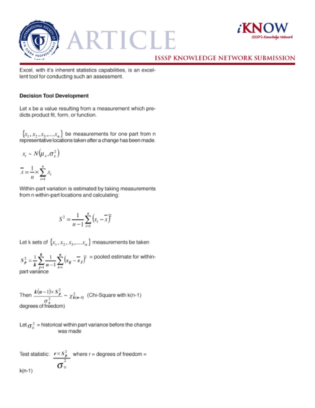 White Paper: Calculating Beta Risk of Process Change with Excel