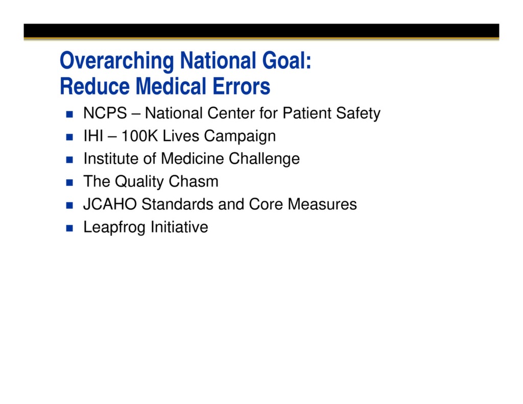 Six Sigma Presentation Mistake Proofing in Healthcare