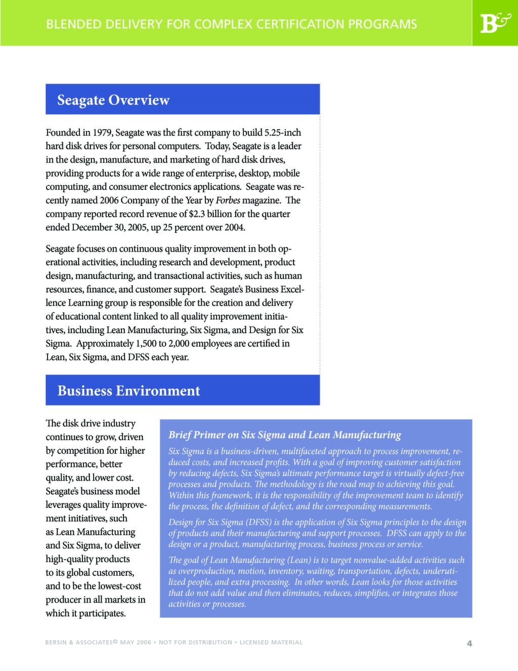 Blended Delivery for Complex Certification Programs — ISSSP for Lean ...