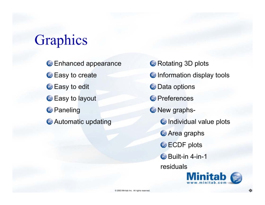 Creating Graphical Displays using Minitab Release 14 — ISSSP for Lean ...